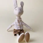 linen bunny toys (1) ester bunny boy toy for baby boy gifts