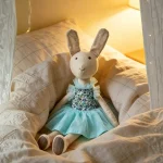 Handmade Cotton Linen bunny girl stuffed toys